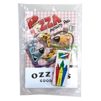 Pizza themed activity pad with 16 pages plus the cover with... from ASI 98360...