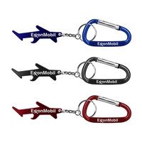 Plane / aircraft shape bottle opener keychain