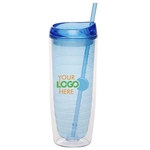Full Color Acrylic Tumbler with Straw 20 oz.