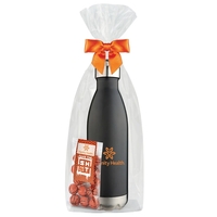 Insulated water bottle with chocolate basketballs... from ASI 71685 Midnite...
