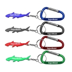 Shark shape keychain with carabiner