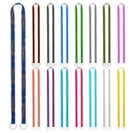 1/2" Screen Printed Lanyard with Double Clips