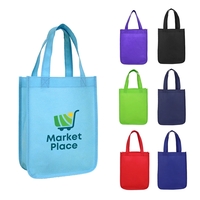 9" x 11.5" x 4" shopper tote made of non-woven polypropylene... from ASI...