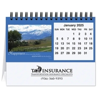 12 month calendar featuring scenic landscapes and motivational quotations.......