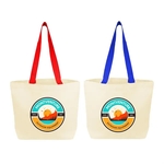 Color Handles Cotton Open Tote