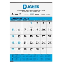 Blue and black contractor wall calendar with one or two color... from ASI...