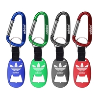 Jumbo Size Oval Shape Bottle Opener with Strap & Carabiner