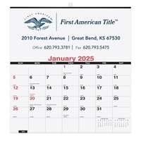 18" x 18 3/4" memo-style wall pad calendar with moon phases... from ASI 50873...
