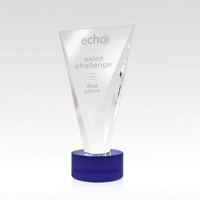 From the striking blue optical crystal base to the contemporary, faceted......