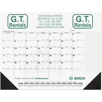 Calendar Desk Pad with Julian and Contractor Dates