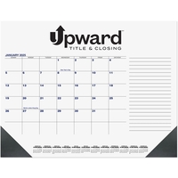 21 3/4" x 17" Blue and black calendar desk pad with... from ASI 50873...