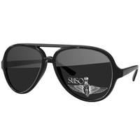 Aviator Sport Sunglasses w/ Corner Lens Imprint