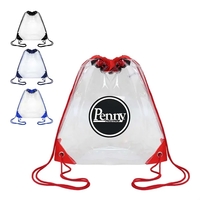 Clear PVC (0.23mm) Drawstring with trim & cords and reinforced corners.......