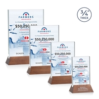 Walkerton VividPrint™ Award - Starfire/Walnut (Vert)