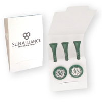 Matchbook Packet w/3 Tees and 2 Markers Golf Kit