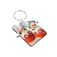 House Shaped Sublimation MDF Keychain