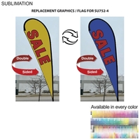 Replacement Graphics for 13.5' Large Tear Drop Flag Kit