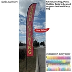 19' X-Large Feather Flag Kit, Full Color Graphics One Side