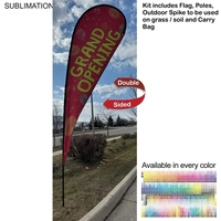 16' X-Large Tear Drop Flag Kit, Full Color Graphics