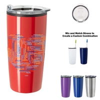 20-ounce double-wall insulated stainless steel tumbler with sliding lid.......