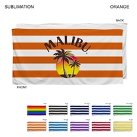 Cabana Stripe Sublimated, Heaviest Weight, Plush Velour Terry Cotton Blend...