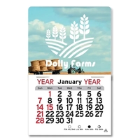 Billboard style Peel-N-Stick® vinyl 12-month calendar showcases your message...