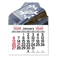 Car-shaped 4"H x 3"W Peel-N-Stick® vinyl 12-month calendars with full-color...