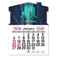 House-shaped 4"H x 3"W Peel-N-Stick® vinyl 12-month calendars with full-color...