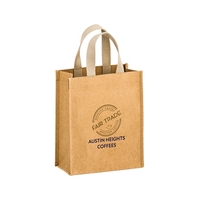 8" x 4" x 10" Kraft paper washable grocery tote with... from ASI 35290...
