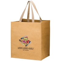 13" x 10" x 15" Delta 250GSM Kraft paper grocery tote... from ASI 35290...