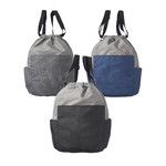 Two Tone Satchel Drawstring Backpack
