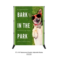 72"L x 96"H Replacement Graphic, Fully Dye Sublimated, Adjustable Display,...