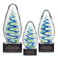 Elevate your recognition with our breathtaking blue and green swirl design......