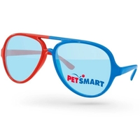 Split-Tone Aviator Sport Sunglasses