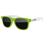 2-Tone Foldable Retro Sunglasses w/ 1-color imprint