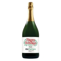 1.5L, California Champagne sparkling white wine with custom digitally printed...