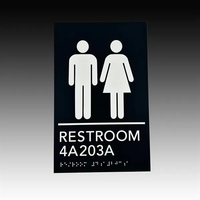 6" x 8" customizable acrylic ADA compliant restroom signs.... from ASI 92531...