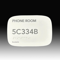 Customizable, ADA-compliant sign with Grade 2 braille, colored tactile...