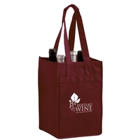 7" x 7" x 11" non-woven polypropylene six-bottle wine tote with... from ASI...