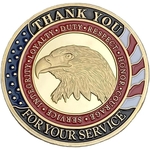 2" Brass Die Struck Enamel Coin