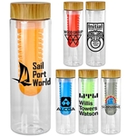 Bamboo Pattern 24 oz. Recycled Bottle With Fruit Infuser