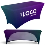 6' Fitted, 3-Sided Contour Stretch Table Cover