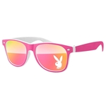 2-Tone Retro Mirror Sunglasses w/ 1-color imprints