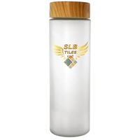 Full Color Bamboo 22 oz. Frosted Glass Bottle... from ASI 30208 A P...