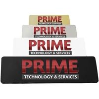 3" x 1" digitally printed metal name badge available in several... from ASI...