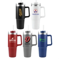 40 oz. vacuum insulated travel mug made of stainless steel with... from ASI...