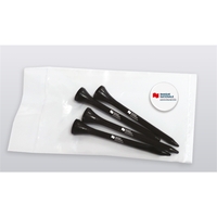 Bag of 4 printed tees and 1 printed marker.... from ASI 79896 Promo Plastik