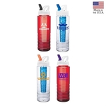 26 oz. PET Bottle with Flip Spout & Ice Stick