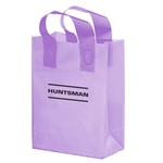 Color Frosted Soft Loop Shopper Bag w/ Insert - Flexo Ink