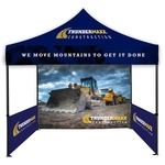 10x10ft Steel Frame Tent w/Full Rear & 2 Half Side Walls